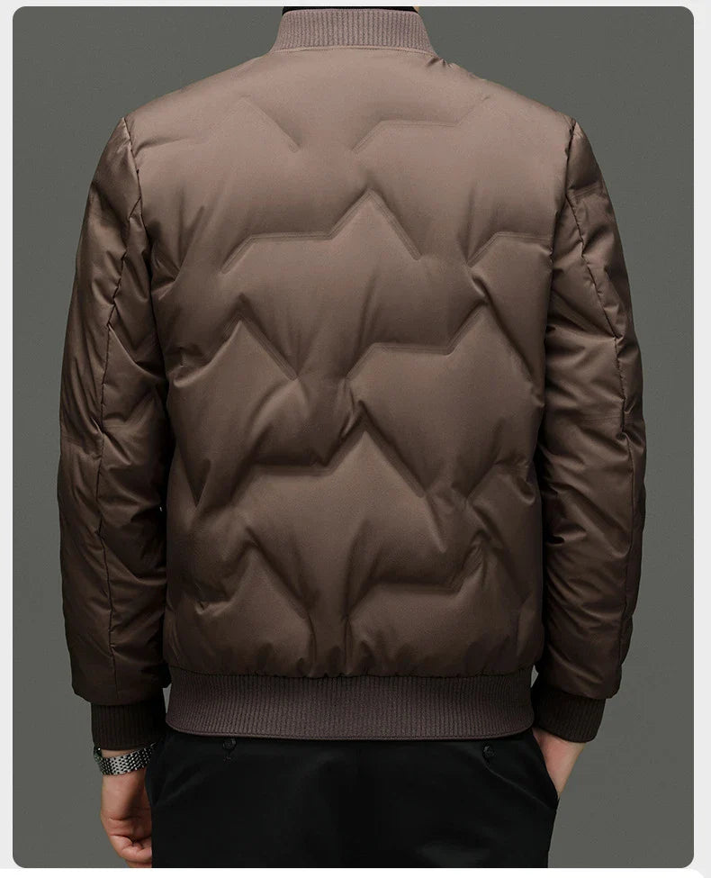 A cosy 90% duck down winter jacket for men, available in a variety of colours and sizes