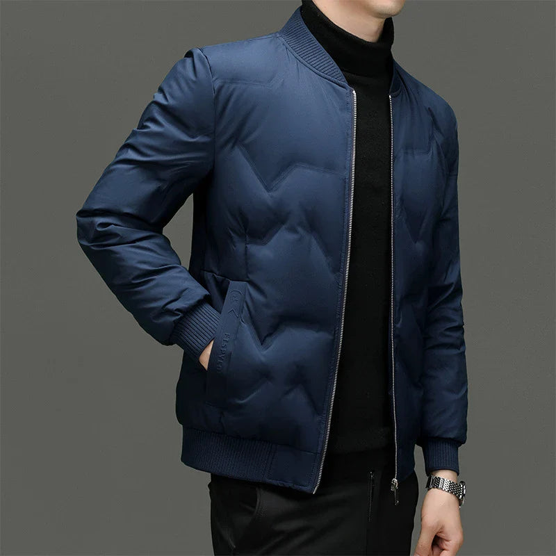 A cosy 90% duck down winter jacket for men, available in a variety of colours and sizes