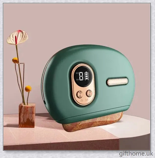 The Bianstone Massage Scraping Instrument Ai Meridian Brush, a premium self-care tool with vibration massage, acupoint pressing, and temperature control features.