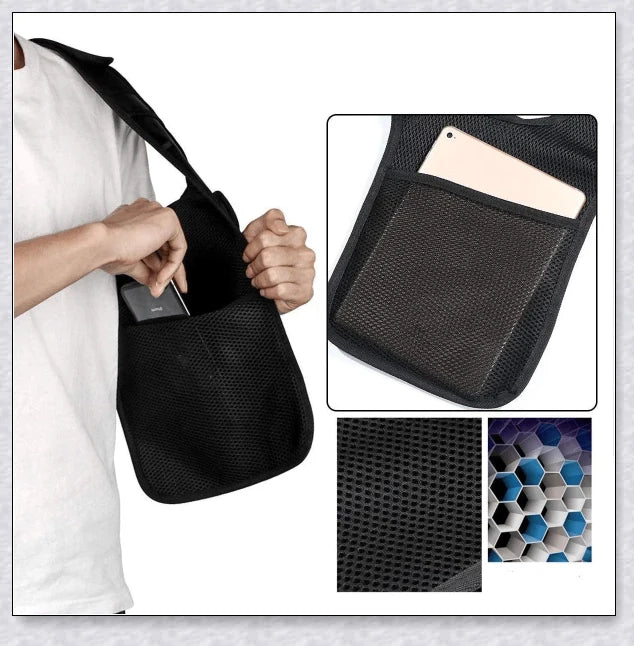 Hidden Slinger anti-theft concealed underarm storage bag for travel, featuring premium materials, adjustable strap, and multiple pockets for secure storage.