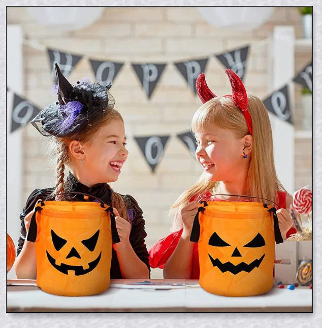 Pumpglow LED Pumpkin Buckets with enchanting lighting for Halloween decor