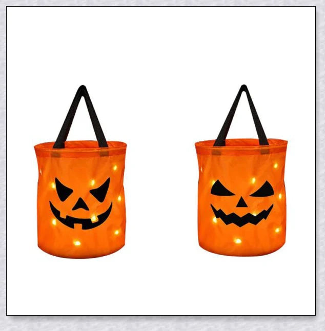 Pumpglow LED Pumpkin Buckets with enchanting lighting for Halloween decor