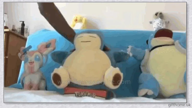 A soft, cuddly Snorlax anime plush toy in various sizes, a perfect Pokémon collectible and gift.