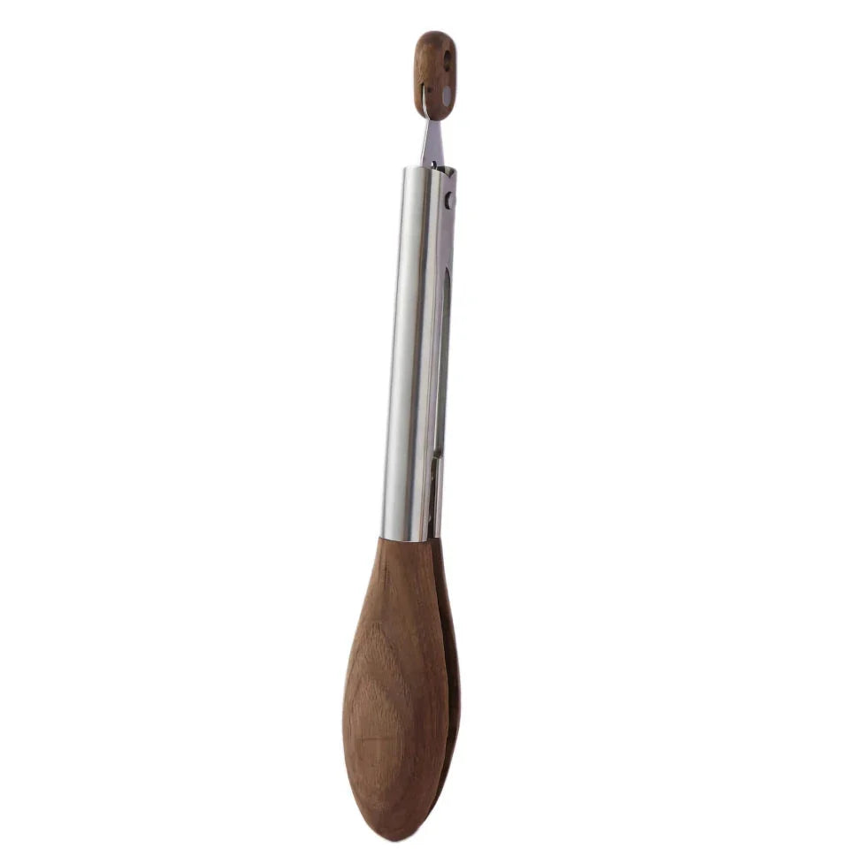 Durable and stylish non-stick BBQ and cooking tongs made from premium wood