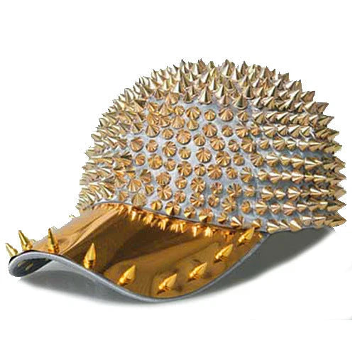 Punk Full Pointed Rivet Baseball Personality Hip-hop Street Dance Cap in various color options