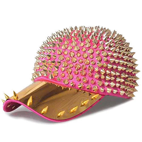 Punk Full Pointed Rivet Baseball Personality Hip-hop Street Dance Cap in various color options
