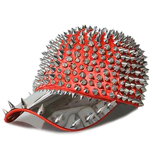 Punk Full Pointed Rivet Baseball Personality Hip-hop Street Dance Cap in various color options