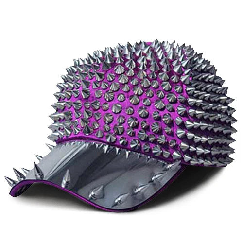 Punk Full Pointed Rivet Baseball Personality Hip-hop Street Dance Cap in various color options