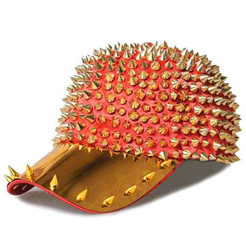 Punk Full Pointed Rivet Baseball Personality Hip-hop Street Dance Cap in various color options