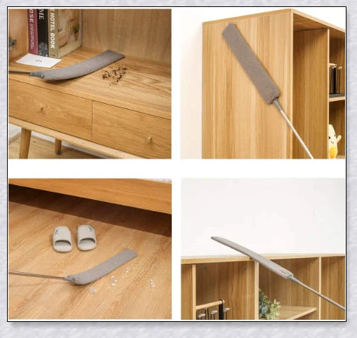 3-in-1 Microfiber Dust Brush with Removable Extendable Handle for Efficient Home and Office Cleaning