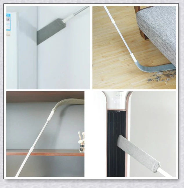 3-in-1 Microfiber Dust Brush with Removable Extendable Handle for Efficient Home and Office Cleaning