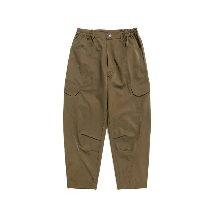 Men's leisure cargo trousers in various colours made from a durable chemical fiber blend fabric