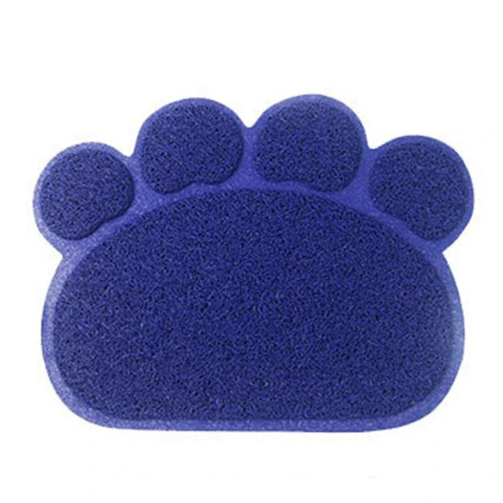 Colourful pet feeding mat made of durable PVC material, with a vibrant green design and slip-resistant surface to keep bowls in place during mealtimes.