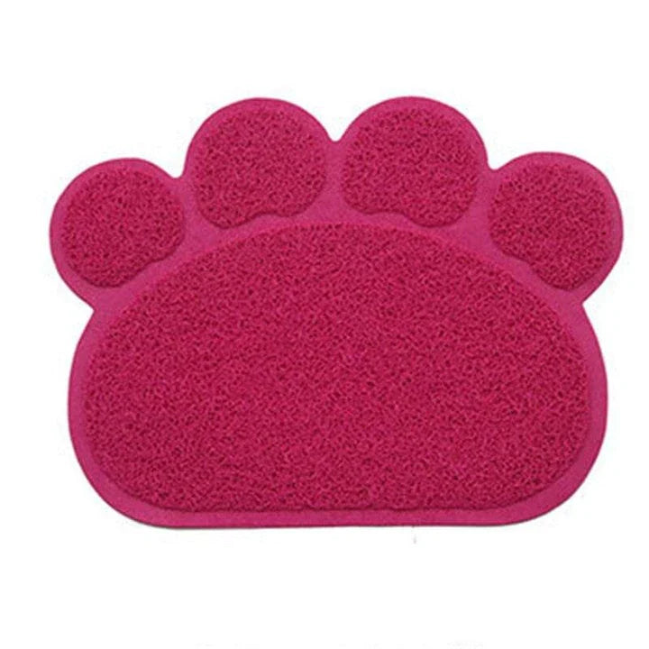 Colourful pet feeding mat made of durable PVC material, with a vibrant green design and slip-resistant surface to keep bowls in place during mealtimes.