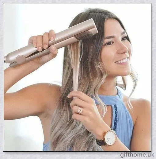 2-in-1 Twist Straightening and Curling Iron with Ceramic and Tourmaline Plates, Adjustable Temperature Settings, and Rapid Heat-up for Salon-Quality Hairstyles
