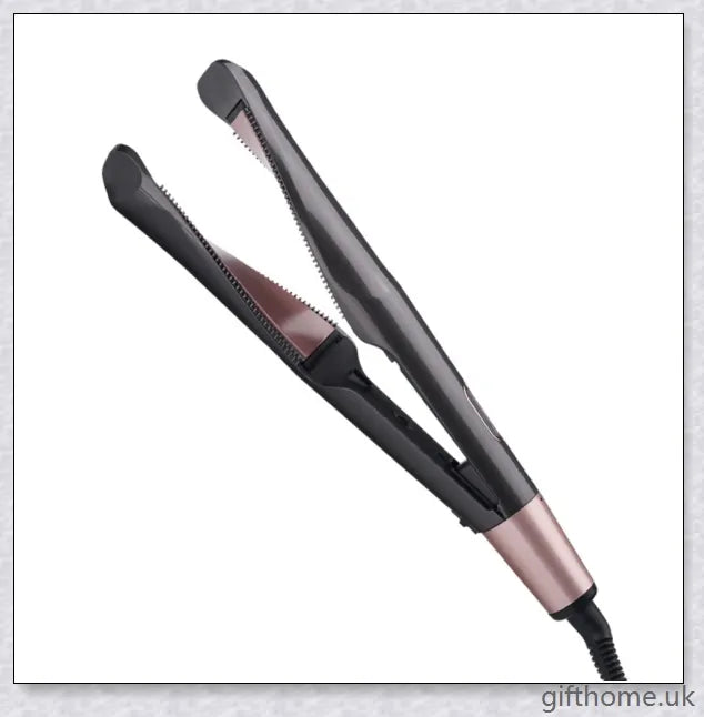 2-in-1 Twist Straightening and Curling Iron with Ceramic and Tourmaline Plates, Adjustable Temperature Settings, and Rapid Heat-up for Salon-Quality Hairstyles
