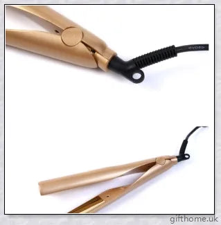 2-in-1 Twist Straightening and Curling Iron with Ceramic and Tourmaline Plates, Adjustable Temperature Settings, and Rapid Heat-up for Salon-Quality Hairstyles