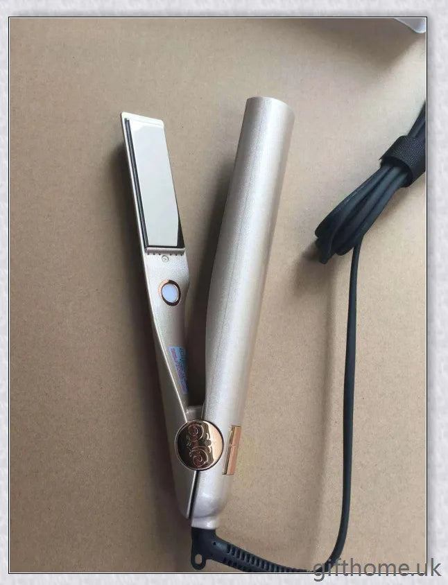 2-in-1 Twist Straightening and Curling Iron with Ceramic and Tourmaline Plates, Adjustable Temperature Settings, and Rapid Heat-up for Salon-Quality Hairstyles
