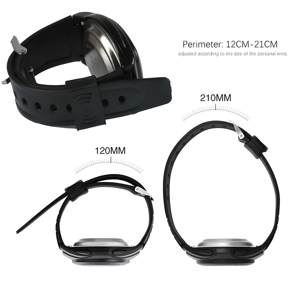 Talking Digital Alarm Clock and Wristwatch Set with voice-enabled time telling, backlit display, and waterproof design for the elderly and visually impaired