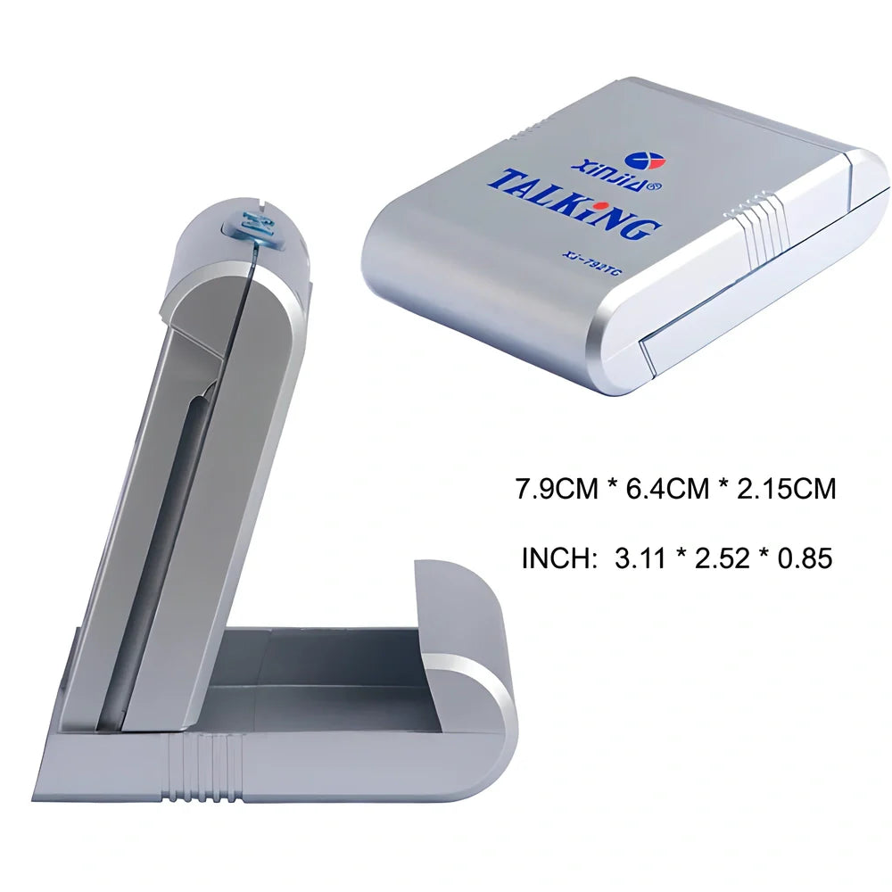 Talking Digital Alarm Clock and Wristwatch Set with voice-enabled time telling, backlit display, and waterproof design for the elderly and visually impaired