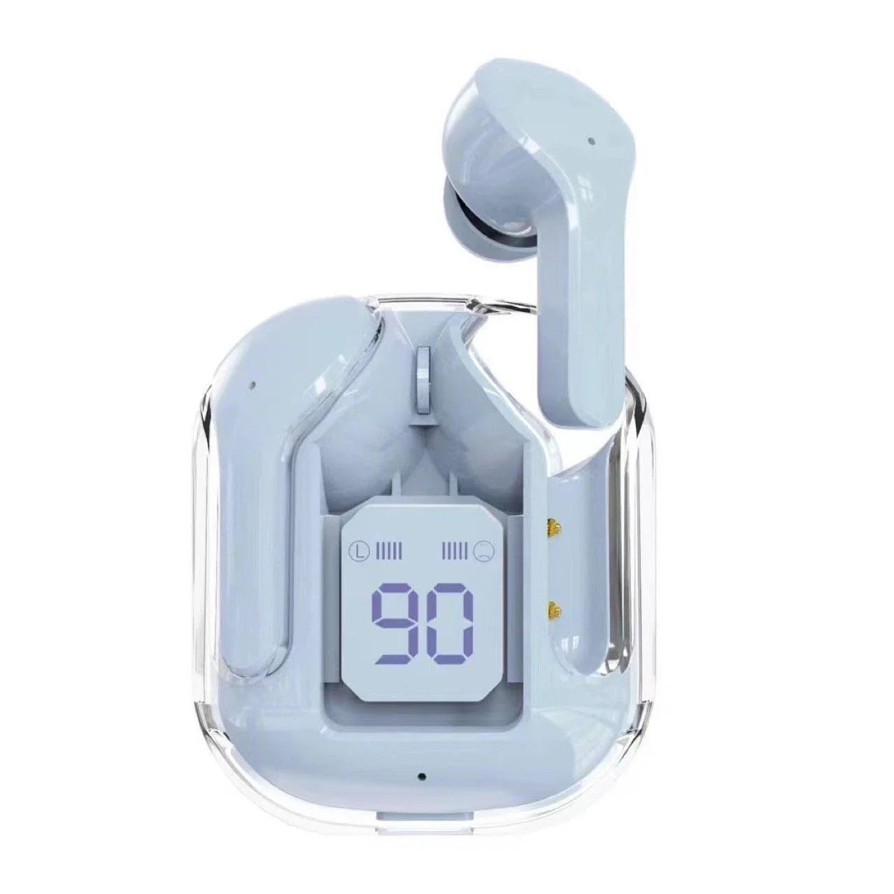 Premium true wireless Bluetooth 5.3 earbuds with digital display, noise reduction, and long battery life.