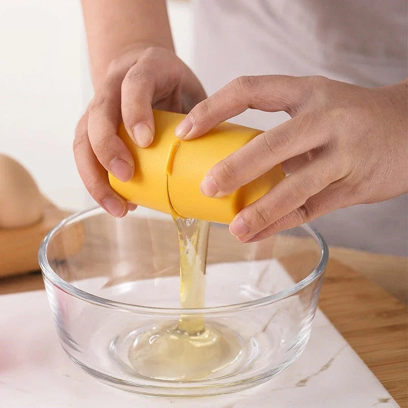 Premium Egg Separator & Beater - Mess-free egg cracking and easy egg beating for home baking