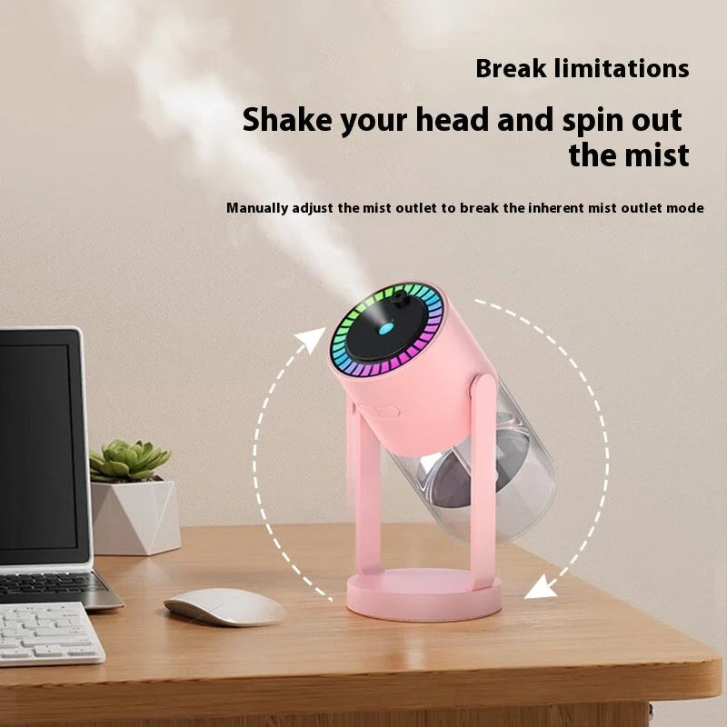 Stylish starry sky projection humidifier with LED light, creating a dreamy atmosphere while effectively enhancing indoor air quality
