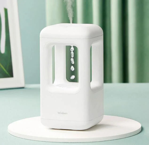 Anti-Gravity Water Drop Cool Mist Humidifier with Ambient Lighting and Whisper-Quiet Operation