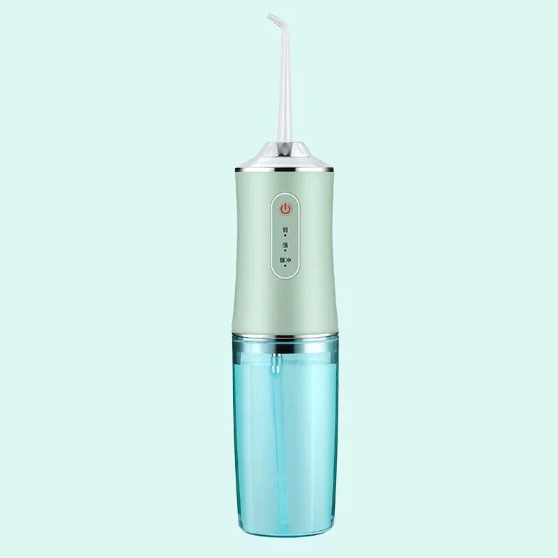 Rechargeable dental water flosser with multiple colour options and USB charging capability