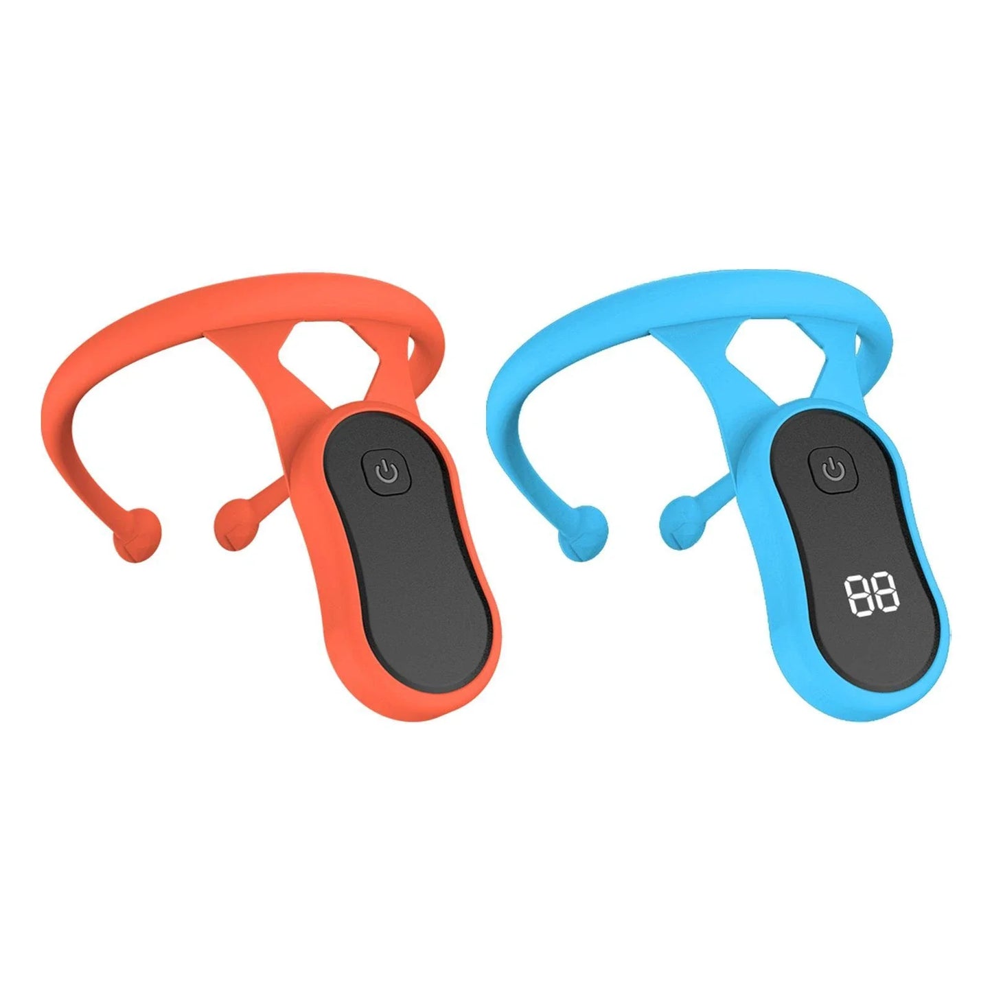 A smart neckband device with silicone construction designed to monitor posture and provide vibration alerts for improved ergonomics and well-being.