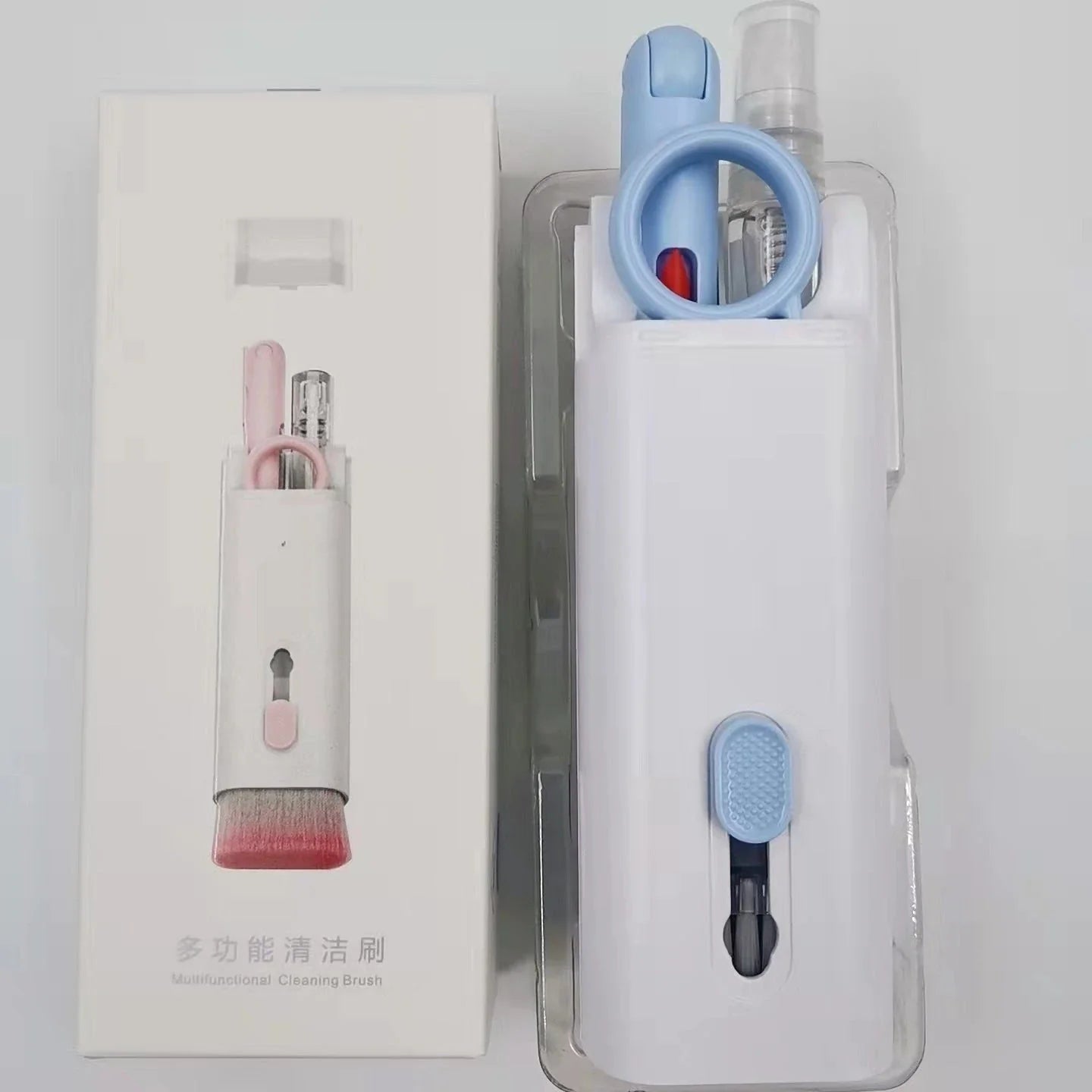 Multifunctional Bluetooth Earbuds Cleaning Kit with Silicone Tips, Retractable Brush, and Microfibre Cloth for UK Tech Enthusiasts