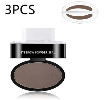 Precision Eyebrow Enhancing Makeup Kit with Stamp and Powder for Flawless Brows