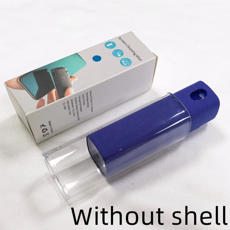 All-in-One Portable Screen Cleaner with Microfiber Wipe and Refillable Cleaning Solution