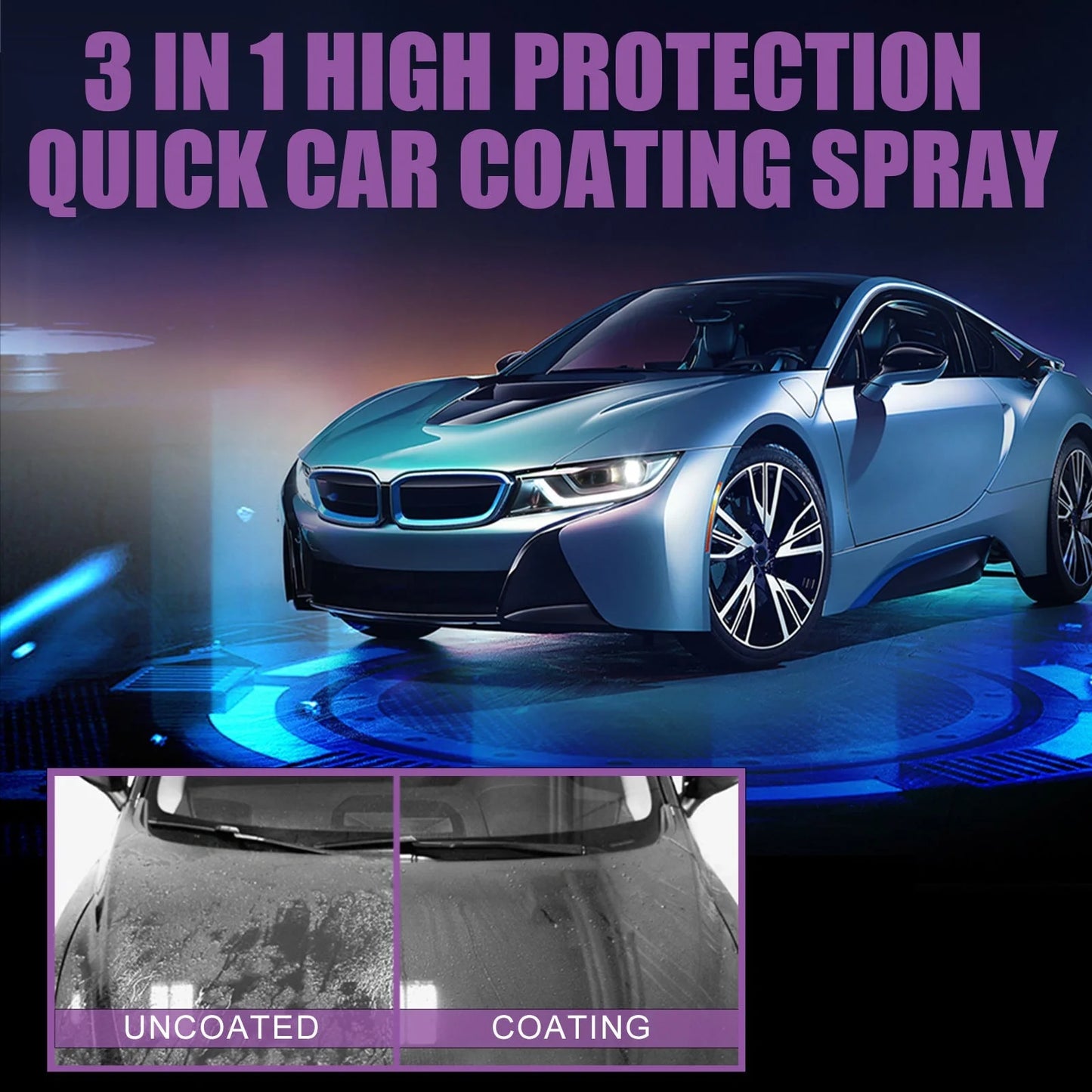 3-in-1 Fast-Acting Car Paint Spray for high protection and shine