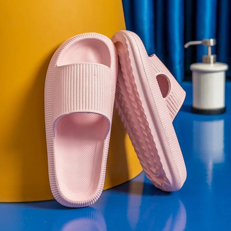 Women's premium EVA slippers in various colors and sizes, featuring soft, cushioned soles and durable non-slip design.