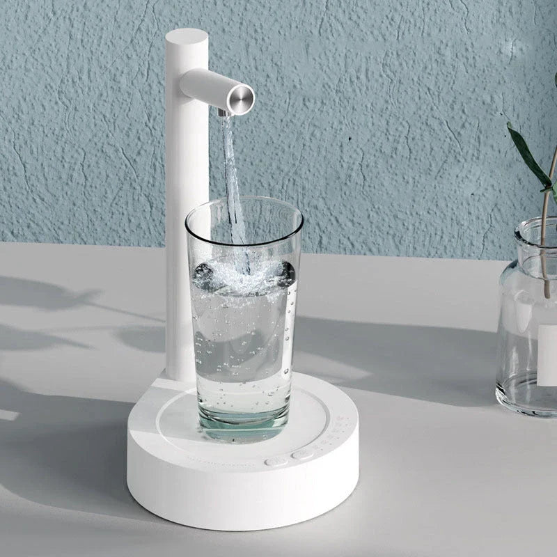 Rechargeable electric water dispenser with sleek, modern design for home, office, or on-the-go use