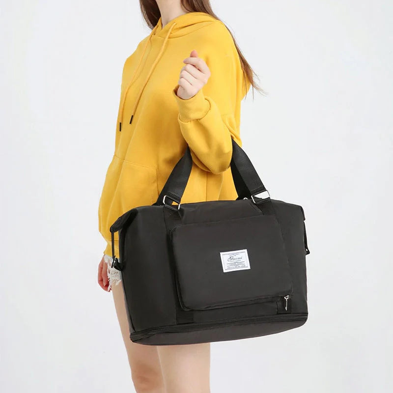Folding travel bag for women in various colours, lightweight and durable Oxford cloth