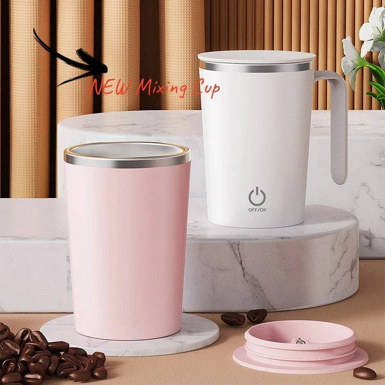 Automatic Electric Stirring Coffee Mug with Hands-Free Mixing Functionality for Warm Beverages