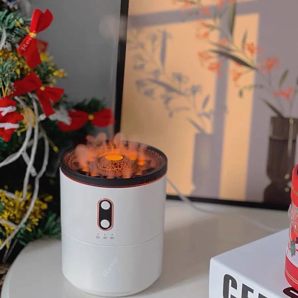 Portable essential oil diffuser with jellyfish-inspired night light for relaxing aromatherapy experience