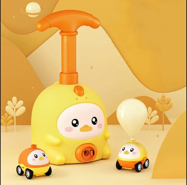 Balloon-powered car toys in various vibrant colours designed to engage children in hands-on STEM learning and independent exploration
