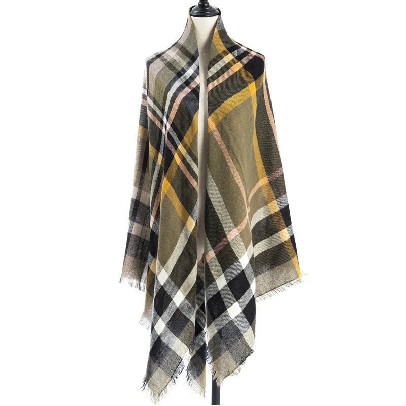 Luxury plus-sized double-sided cashmere-like scarf shawl in various colors