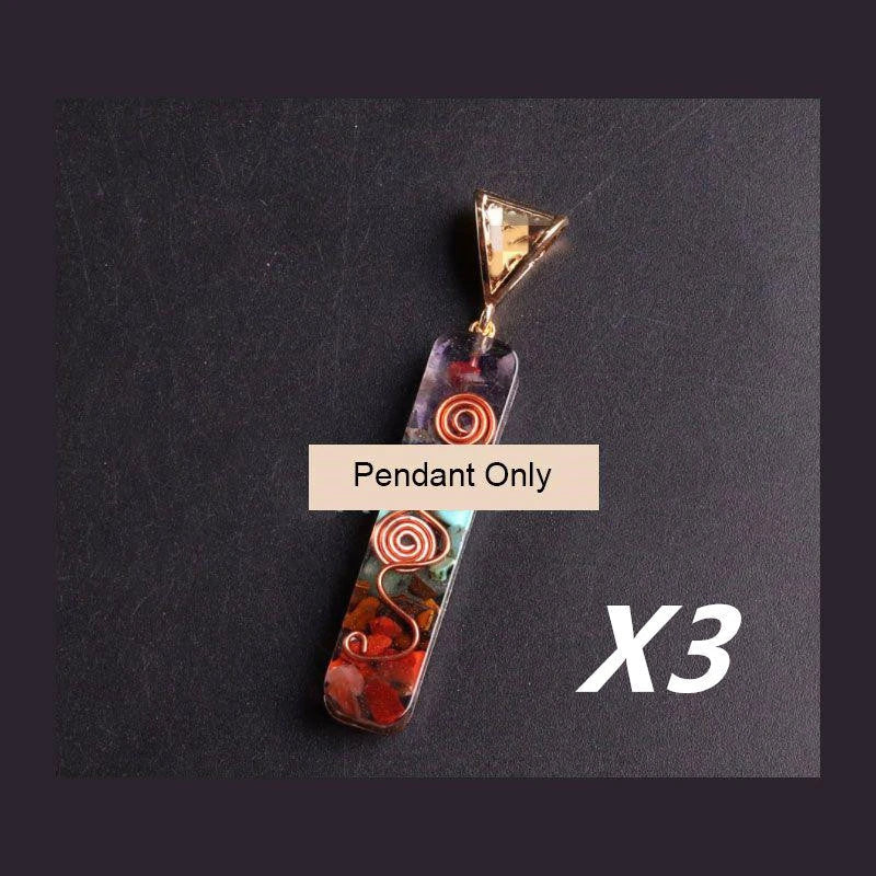 A stunning chakra crystal pendant with natural patterns and organic imperfections, showcasing the beauty of nature.