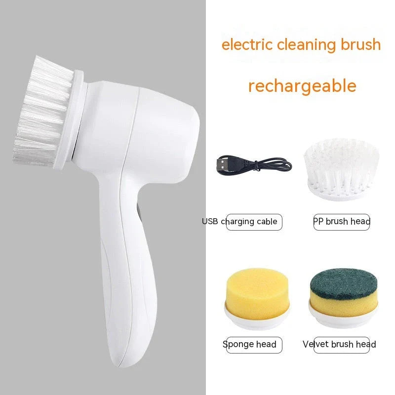 Cordless Electric Cleaning Scrubber Brush with 4 Interchangeable Brush Heads for Powerful, Versatile Cleaning on All Surfaces