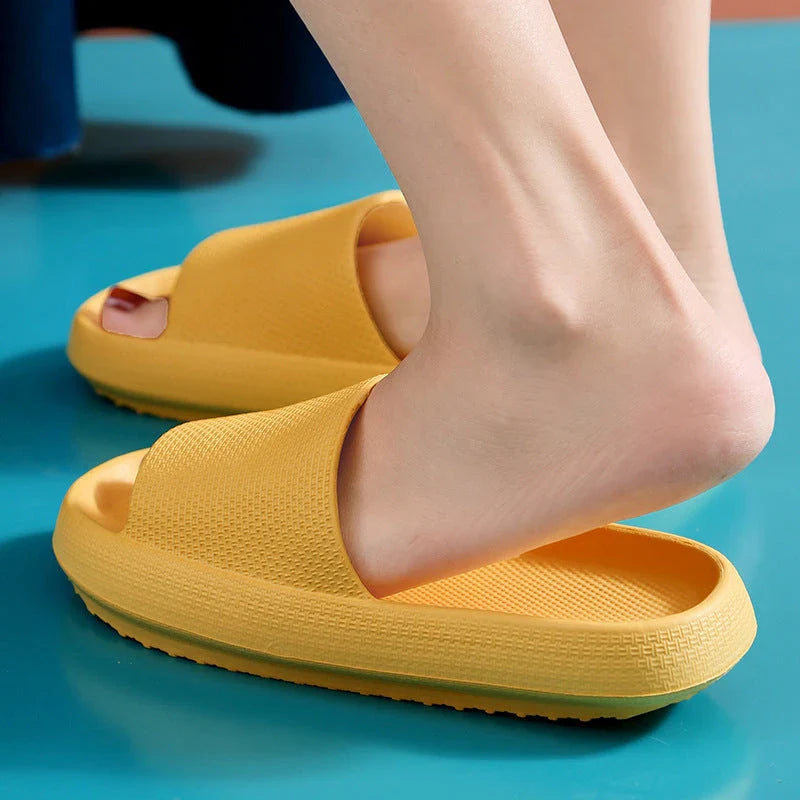Women's premium EVA slippers in various colors and sizes, featuring soft, cushioned soles and durable non-slip design.