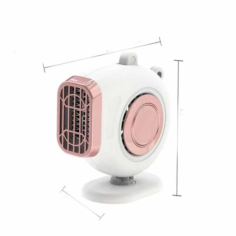 A powerful dual-function car heater that quickly defrosts windshields and provides gentle warming for a comfortable driving experience.