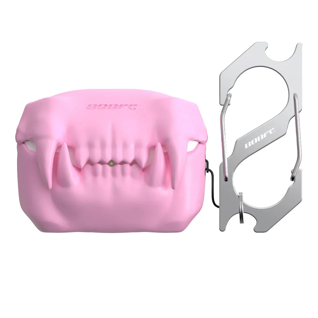 Creative Halloween-themed silicone protective case for AirPods Pro and AirPods Pro 2 with keychain attachment