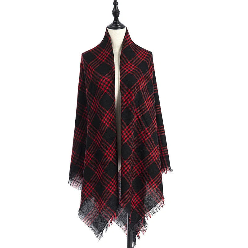 Luxury plus-sized double-sided cashmere-like scarf shawl in various colors