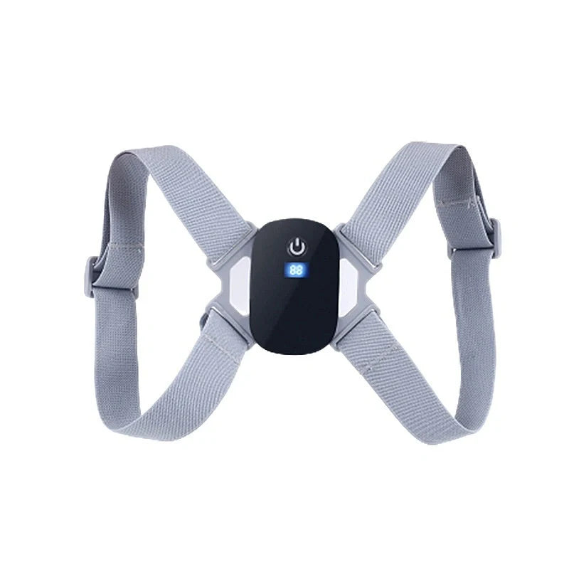 Smart Posture Corrector in pink, gray, and black LCD colors for spine alignment and back support