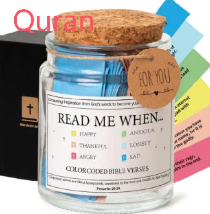 Bible Verses In A Jar with cartoon design, containing 90 verses for daily inspiration