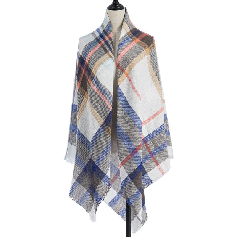 Luxury plus-sized double-sided cashmere-like scarf shawl in various colors
